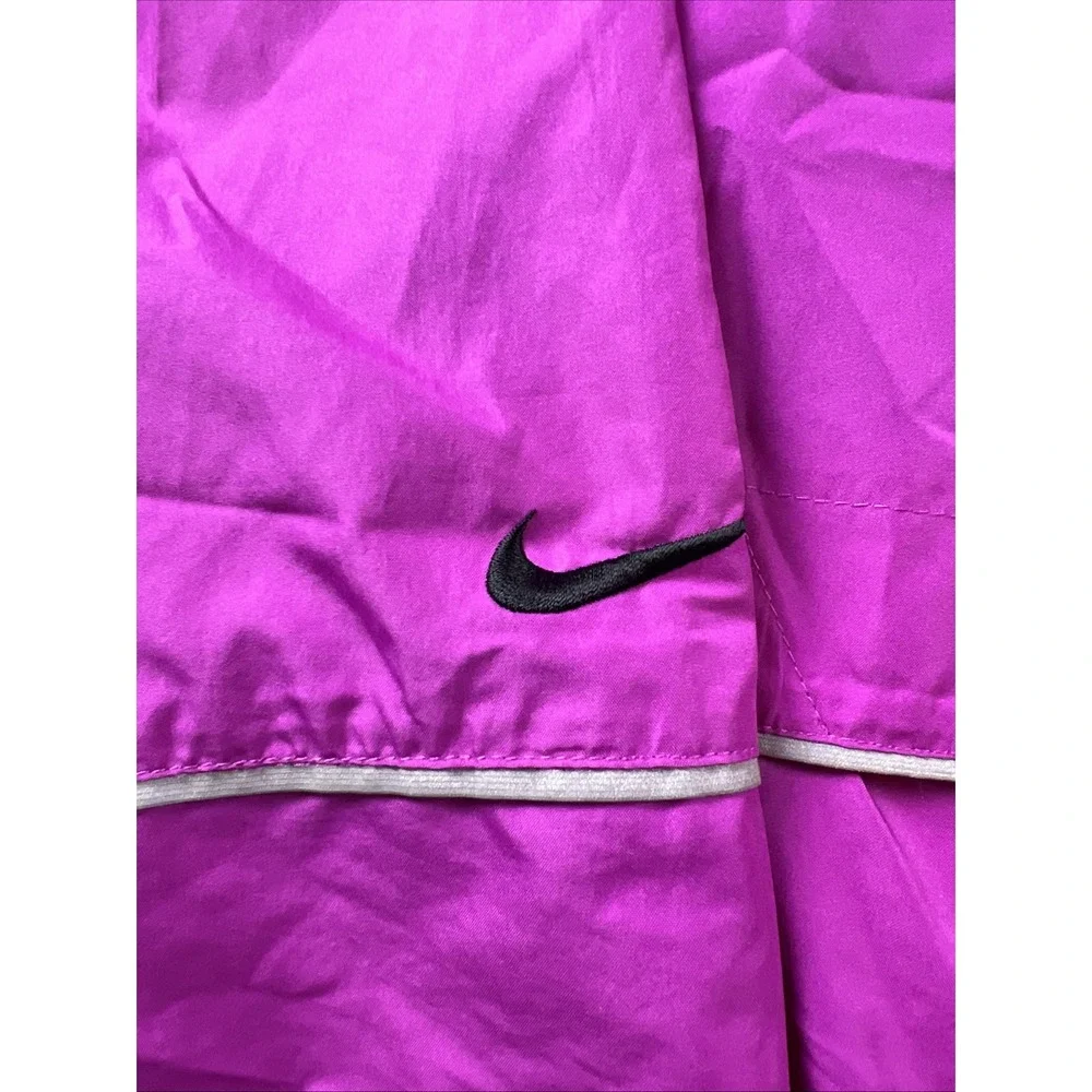 Vintage Nike 1/2 Zip Pullover Women's Medium Purple Spellout Zip Pockets Running